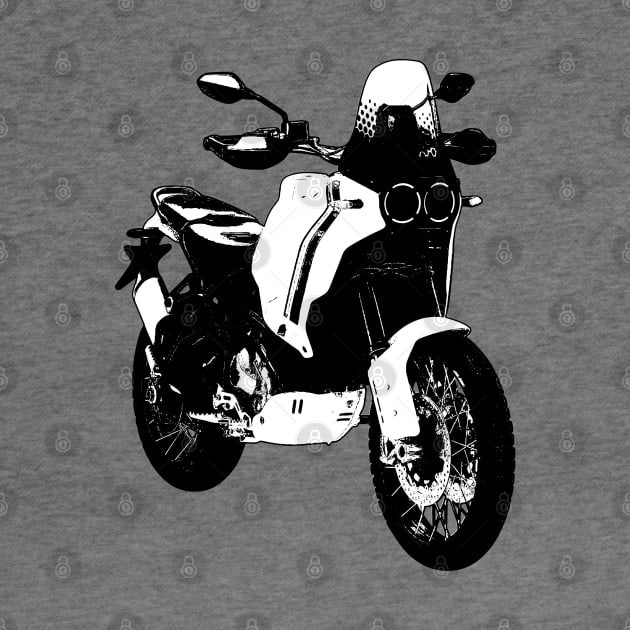 Ducati DesertX Bike Black and White by KAM Std